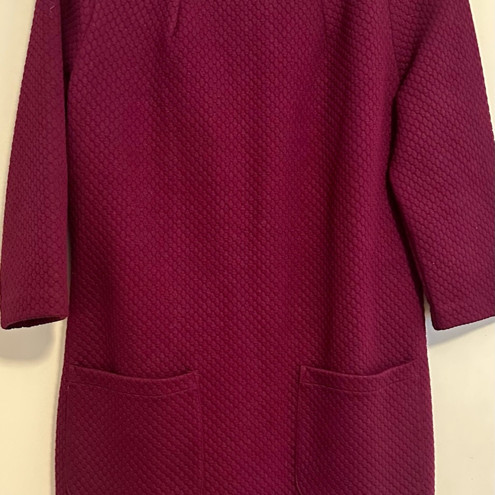 Textured Magenta/Maroon Long Sleeve Dress by Boden